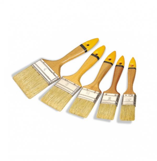 Wooden Handle Flat Brushes
